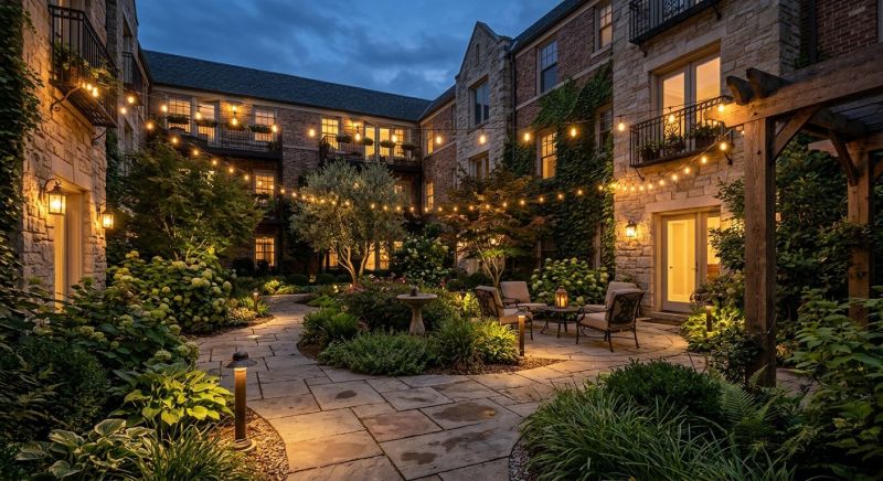Courtyard Light Installation in Denver County, CO